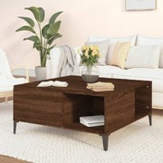 A Contemporary Brown Oak Engineered Wood Coffee Table