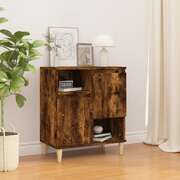 Elegant Smoked Oak Engineered Wood Sideboard
