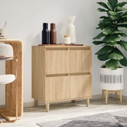 Elegant Sonoma Oak Engineered Wood Sideboard