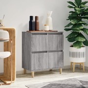 Elegant Grey Sonoma Engineered Wood Sideboard