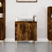 Dark Wood Vessel Organizer with Smoked Oak Elegance
