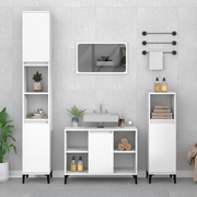 White Tinted Engineered Wooden Basin Organizer