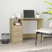 Desk with Drawers Sonoma Oak 102cm Study Desk | EXTG