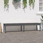 Pine Essence Duo: Grey Solid Wood 2-Seater Garden Bench
