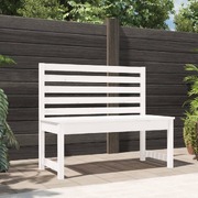 Pine Elegance: Pristine White Solid Wood Garden Bench