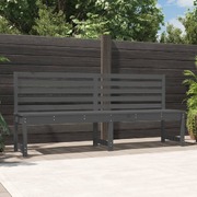 Pine Serenity: Chic Grey Solid Wood Garden Bench