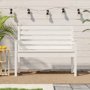 Pine Lumina: Pristine White Solid Wood Garden Bench