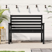 Pine Elegance: Black Stained Garden Bench