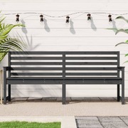 Grey Pine Solid Wood Garden Bench