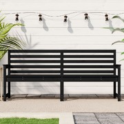 Black Pine Solid Wood Garden Bench
