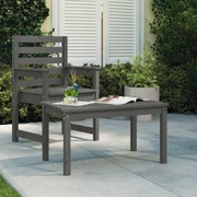 Mystic Driftwood: Grey Pine Wood Garden Table Evoking Tranquility