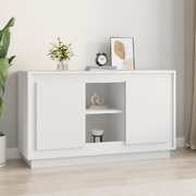 White Crafted Wood Side Buffet Creation