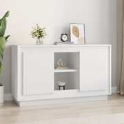 White Crafted Wood Side Buffet Creation