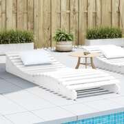 Stylish Sun Lounger White 205x70x31 5 Patio Setup Urban Style 