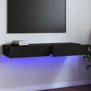 Illuminating Elegance: High Gloss Black TV Cabinet with LED Lights