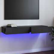 Illuminating Elegance: High Gloss Grey TV Cabinet with LED Lights