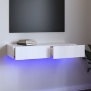 Modern High Gloss White TV Cabinet: A Stylish Blend of Function and LED Flair