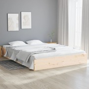 Rustic Charm Meets Royalty: Solid Wood King Size Bedfram