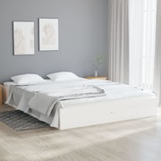 Elegance and Durability: Solid Wood Double White Bed Frame