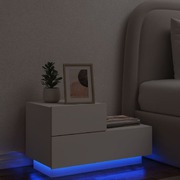 Bedside Cabinet LED Lights White