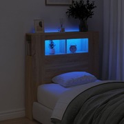 Sonoma Oak LED Headboard Engineered Wood