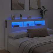 LED Headboard Engineered Wood(White)