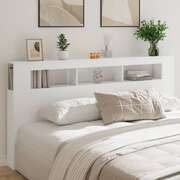 LED Headboard White - Engineered Wood