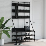 Clothes Rack with Shoe Storage Black