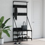 Clothes Rack with Storage -Black