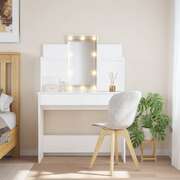 Dressing Table with LED Lights Makeup Table Vanity Table Desk White