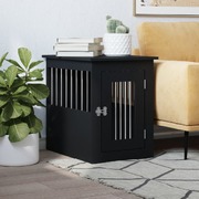 Dog Crate Furniture Engineered Wood -Black