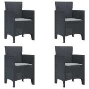 Functional Garden Chair 4 pcs Anthracite Lounge Area Patio Relax 