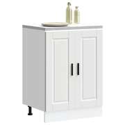 Kitchen Base Cabinet "Porto" White Engineered Wood sink base cabinet