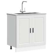 Sink Base Cabinet Lucca White Engineered Wood kitchen base cabinet