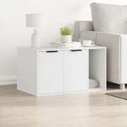 Cat Litter Box Enclosure Cabinet White 80cm | EXTG