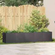 Steel Raised Garden Bed Planter 200cm Black | EXTG