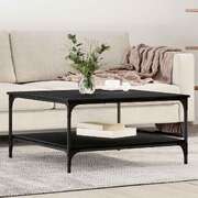 Stylish Coffee Table Black oak Engineered Wood - Sturdy Frame