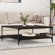 Premium Coffee Table Black oak Engineered Wood - Soft Upholstery