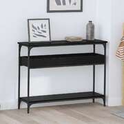Contemporary Console Table Black oak Engineered wood - High Quality