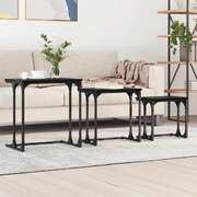 Modern Nesting Coffee Table 3 pcs Black oak 50- Sleek Modern Look