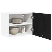 Compact Hanging Cabinet Riga 2 pcs Black Oak and White - Soft