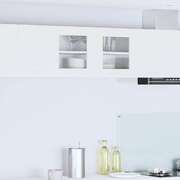 Minimalist Hanging Cabinet Riga White Engineered Wood - Sturdy Frame