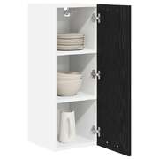 Premium Hanging Cabinet Riga 2 pcs Black Oak and White - Durable