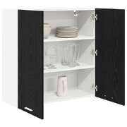 Cozy Hanging Cabinet Riga Black Oak Engineered Wood - Home Dacor