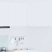 Functional Hanging Cabinet Riga White Engineered Wood - High