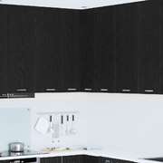 Modern Hanging Cabinet Riga Black Oak and White - Sturdy Frame