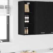 Premium Hanging Cabinet with Shelf Riga Black Oak - Comfortable