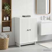 Bathroom Storage Cabinet White Slimline 59.5x31x80cm