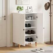 Shoe Cabinet White Engineered Wood 59.5x39.5x90cm