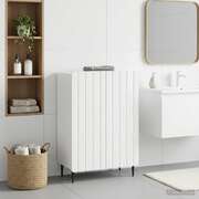 Bathroom Storage Cabinet White Slim 59.5x31x79.5cm